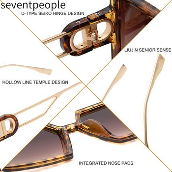 2020 Moda Quadrado Oversized Óculos De Sol Das Mulheres Duplo D De Metal Em Forma De Templo De Design De Borboleta Tons De Óculos Retro Óculos De Sol