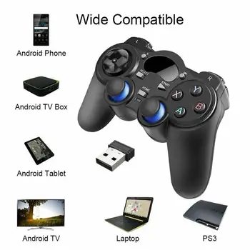 2020 NOVAS 2.4 G sem Fio Controlador Gamepad para telefone android/CAIXA de TV/TV/tablet/notebook/PS3 Apoio 2 controladores simultaneamente