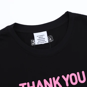 2020 VETEMENTS T-shirt Homens Mulheres dedo Impressão do Logotipo VETEMENTS T-shirts de Agradecimento Letras VTM Tee Asiático Tamanho VTM Tops
