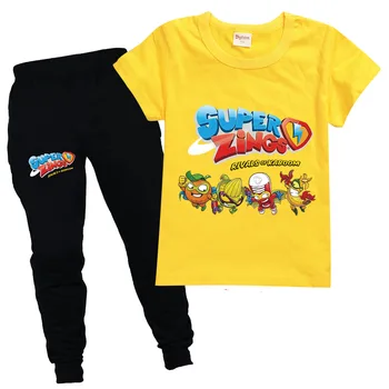 2020 Verão CAMISETAS Super Zings Serie T-Shirt+calça de Bebê Menino Tops da Criança Tees da Menina das Crianças T-Shirt Superzings Crianças T-shirts
