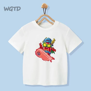 2020 Verão Novo Bebê Camiseta De Meninos Los Super Zings Série 6 De Impressão Dibujos De SuperZings Crianças T-Shirts Crianças Algodão Roupas De Menina