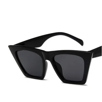 2020 nova marca de óculos de sol Quadrado óculos Personalizado olhos de gato Colorido tendência de óculos de sol versátil óculos de sol uv400 cortina