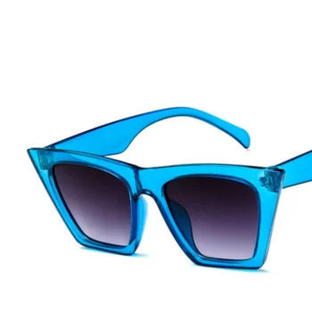 2020 nova marca de óculos de sol Quadrado óculos Personalizado olhos de gato Colorido tendência de óculos de sol versátil óculos de sol uv400 cortina