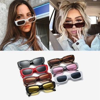 2020 praça óculos de sol de marca de luxo de viagens pequeno retângulo de óculos de sol dos homens e mulheres de óculos de sol retro vintage