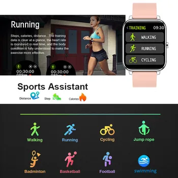 2021 Moda SmartWatch Mulheres Homens Taxa de Coração, Pressão Arterial Eletrônico Senhoras Relógio de Pulso Para Android Ios Impermeável Smart watch