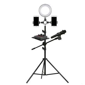 2021 Nova placa de Som de bandeja ao vivo de telefone de suporte de microfone clip de metal, bandeja de suporte ao vivo stand