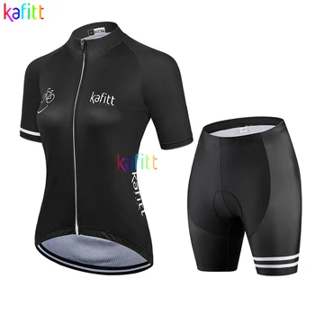 2021Kafit Preto Sorriso das Mulheres camisa de Manga Curta Conjuntos de MTB Equipe de Ciclismo Roupas Ropa Ciclismo Bicicleta de Estrada Camisa de Triatlo Uniforme