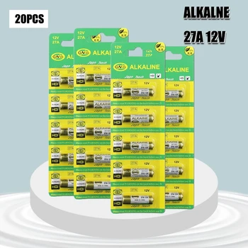 20PCS 27A 12V seca alcalina de bateria 27AE 27MN A27 para campainha,alarme de carro,walkman,carro de controle remoto etc.