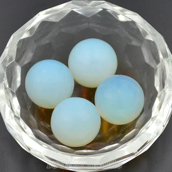 20PCS/Pack 16mm Branco Opalite Pedras naturais Redonda Bola de Cristal de Cura Esfera de Massagem Rock Pedras Decoração de Design de Jóias