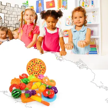 24pcs/muitas Crianças que façam de conta dramatização Casa de Brinquedo de Corte de Fruta de Plástico Legumes Comida da Cozinha do Bebê Classic Kids Brinquedos Educativos