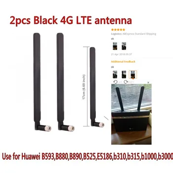 2PCS 4G LTE roteador Huawei B593 antena 4G LTE antena conector SMA,preto/cor branca