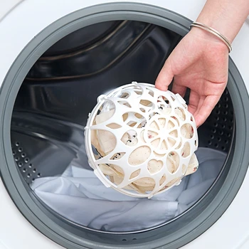 2Pcs Anti-squeeze Sutiã Máquina de Lavar roupa Sacos de Lavandaria de Bola de Plástico Mulheres Sutiã Lavagem de Bola Proteger Sutiã Evitar Deformado Estender Sutiã Vida