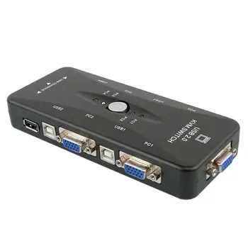 2Ports/4Ports USB, HDMI Switch KVM Caixa de 2/4 em 1 Out 4K 1080P Divisor VGA Switch KVM Adaptador para Monitor HDTV Projetor