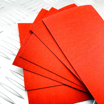 2pieces Vermelho Vulcanizada Fibe o Punho de Papel Espaçador Material Tornando Diy-Faca Haste de Acessórios de Material