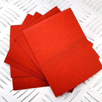 2pieces Vermelho Vulcanizada Fibe o Punho de Papel Espaçador Material Tornando Diy-Faca Haste de Acessórios de Material