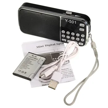 3.5 mm Mini Radio FM de Áudio Portátil LCD Digital Auto Rádio FM alto-Falante USB disk (Disco USB suporta Cartão de TF Leitor de Música Mp3 AUX