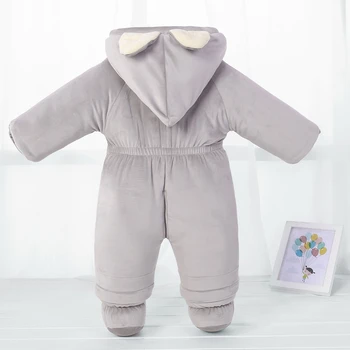 -30 graus 2020 moda recém-nascido revestimentos do inverno do bebê traje macacão de roupas de meninas roupa de Flanela coats vestuário exterior de crianças meninos