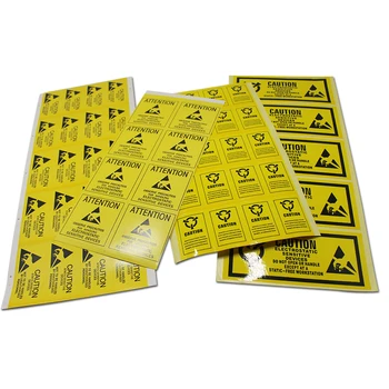 300pcs/Monte Antiestático Aviso de Embalagem Etiqueta Para os componentes electrónicos Sensíveis a ESD Cuidado Lembrete Adesivo Auto Adesivo Etiqueta da Embalagem