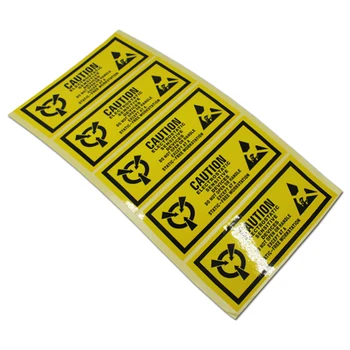 300pcs/Monte Antiestático Aviso de Embalagem Etiqueta Para os componentes electrónicos Sensíveis a ESD Cuidado Lembrete Adesivo Auto Adesivo Etiqueta da Embalagem
