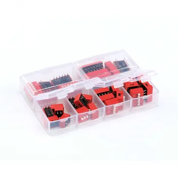 30PCS/LOTE do Interruptor Dip Kit Em Caixa 2 3 4 5 6 8 Forma de 2,54 mm Interruptor Vermelho Azul Snap Parâmetros Mistos Kit de Cada 5PCS Conjunto de Combinação