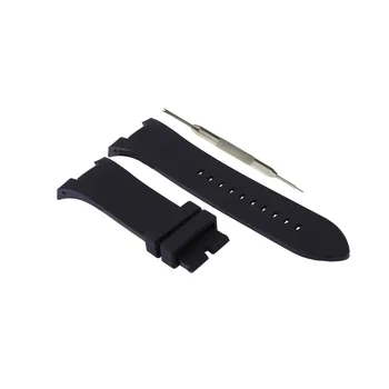 31mm Black Rubber Strap Watch adapta-se Para a Armani Exchange AX1110 AX1112 AX1113+ Ferramenta