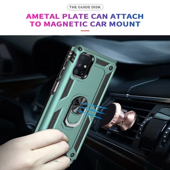 360° Magnético Anel de Metal Case Para Samsung Galaxy S20 FE A51 A71 M51 A21S A50 A70 A30S A01 A11 M31S Note10 S10 Lite M01 Tampa