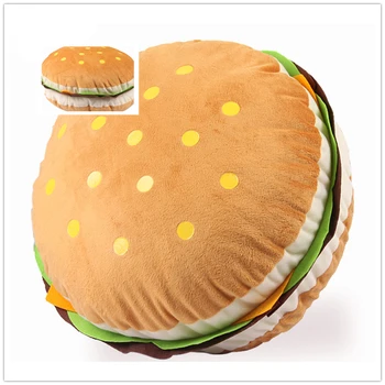 36x18cm bonito enorme Hambúrguer travesseiro almofada de pelúcia jogar almofadas sofá de alimentos almofada almofada de pelúcia Burger King boneca de presente de aniversário