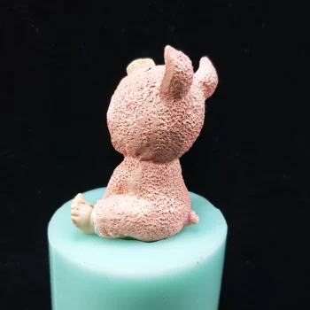 3D do bebê de Silicone Molde de decoração de bolo ferramentas DIY de Natal de chocolate do molde de vela fondant mousse de moldes de bolo de ferramenta
