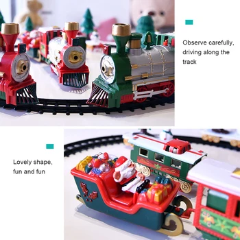 3Types Natal Trem Elétrico Mini Papai Noel Carro Ferroviário Árvore de Natal Decoração de Natal Para as Crianças do Bebê de Brinquedo de Presente Juguetes Bebe