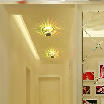 3W RGB CONDUZIU a Luz de Teto ,Incorporado a lâmpada do Teto do Espalhamento de Luz de Alumínio do Projeto Para Sala de estar, Hall de entrada, Alpendre da casa, Iluminação, Decoração