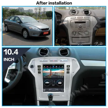 4+128GB Tesla Tela Para Fusão de Ford Mondeo 2007 2008 2009 2010 Android 9 Car Multimedia Player GPS de Navegação de Rádio Estéreo