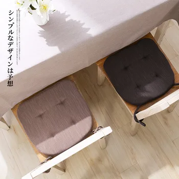 42x42cm estilo simples cadeira de jantar almofada antiderrapante, tapete de cor sólida office coxim de assento de cadeira tapete de almofada