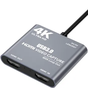4K 1080P USB 3.0 compatível com HDMI Vídeo Áudio Jogo de Placa de Captura Com a Saída de Loop Completo 1080p e 60 Registro Através de Câmera DSLR
