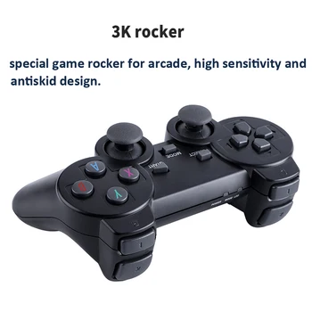 4K TV Retrô Consola de jogos de Vídeo Com 2.4 G sem Fio Dobro Controlador Construído em 10000 Jogos Para PS1/GBA HDMI Família Console de Jogo de TV