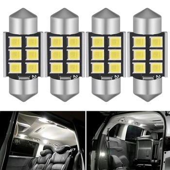 4Pcs C5W 36mm CANBUS Festão LED 2835SMD Luz de Abóbada do Carro Iluminação Interior para BMW E46 1998-2005 E60 2008-2010 12V 6000k Branco