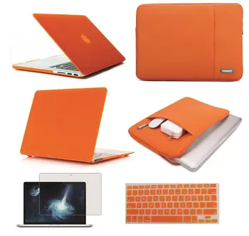 4in1 Laptop Hard case luva tampa do teclado LCD Para o Macbook Pro Ar Retina 11 12 13 15 polegadas laptop Bag duplo Toque da Barra de A1990 / A2159