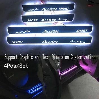 4pcs/Aplicável para ALLION Streaming Dinâmico CONDUZIU a Lâmpada da Porta de boas-Vindas do Pedal/Iluminação Dinâmica do Veículo Limite Para a Toyota Allion