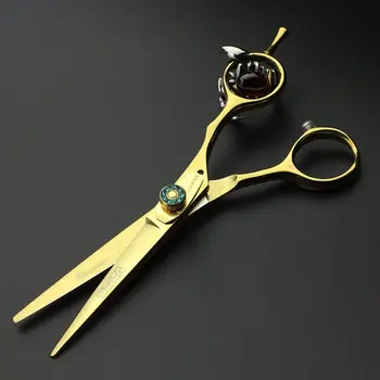 5.5 polegadas tesouras profissionais barbeiro ferramentas de desbaste, tesouras de aço inoxidável de cabelo tesoura tesoura de cabeleireiro