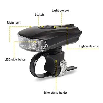 500 Lúmens Inteligente de Bicicleta de Estrada de Luz Frontal USB Indução Lanterna Para Bicicleta de BTT Bike Traseiro Luzes de LED Acessórios de Ciclismo