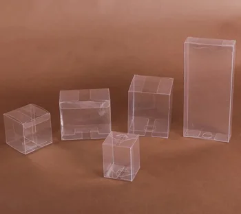 50Pcs Embalagem de Plástico transparente Caixa Transparente caixa de PVC para o Modelo/Jóias/Doces/Cosméticos Retângulo Caixas de Presente de pequena/grande