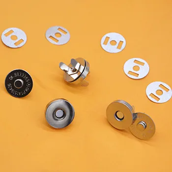 50pcs de Bronze, de Prata, de Metal Botão Ímã Para Diy Sacos de Encaixar Botões de Fecho Fecho de Botão Snap Acessórios de Costura 14*3,5 mm