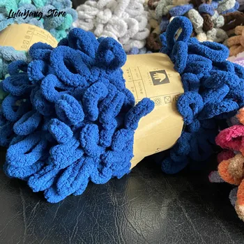 5PCS Puffy Dedo Ciclo de Fios de Chenille Mão que Knitting o Braço de Tecelagem Macio Círculo Corda de Cor Sólida DIY Grosso Cobertor Quente Almofada Cachecol