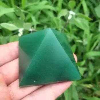 5cm verde Natural dongling jade pirâmide de cristal natural de cura energética