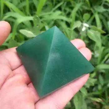 5cm verde Natural dongling jade pirâmide de cristal natural de cura energética