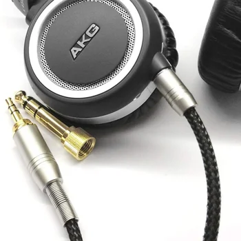 6.35 mm de Substituição do Cabo de Áudio Estéreo Cabo de Extensão Para AKG K450 K451 K452 K480 Q460 Fones de ouvido