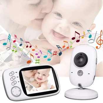 6033 monitor do bebê de bebê foon camara bebe de 3,2 polegadas TFT LCD IR Night Vision 2 Talk caminho de 8 de Ninar Monitor de Temperatura do bebê câmeras