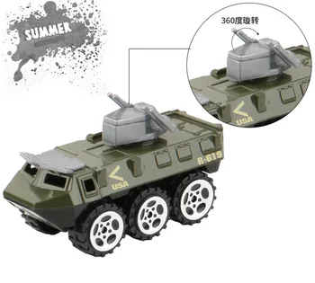 6Pcs/set Liga de ABS Militar Modelo de Simulação Tanque de Carro de Corrida Helicóptero Veículo Blindado Diecasts Presente de Aniversário de Brinquedos para as Crianças