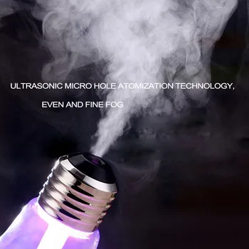 7 Mudança da Cor 400ml Lâmpada LED Ar Humidificador Ultra-sônico Difusor de óleos Essenciais Atomizador Purificadores do Fabricante de Neblina de Luz do Bulbo