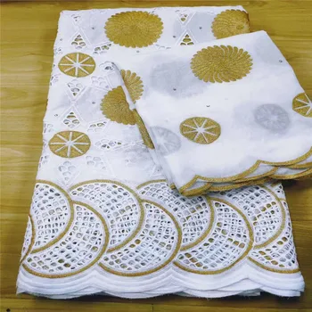 7 pátio de Swiss lace fabric 2020 mais recente Seca rendas bordados Africana tecidos algodão Suíço em voile de renda populares de Dubai estilo 3L0521