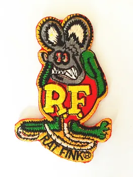 7pcs/monte uma peça de RF rat fink ratfink mouse jaqueta de patches para roupas de rock patch husky conjunto